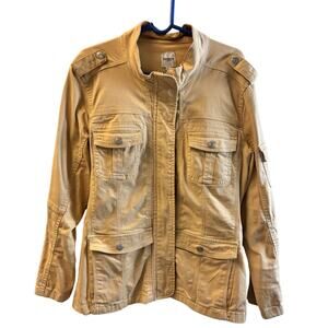 Kensie Jeans Utility Jacket - Butter Yellow Size 2X